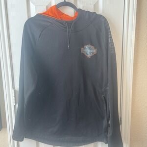 Harley Davidson Men's L Black Hoodie Emblem New Hampshire